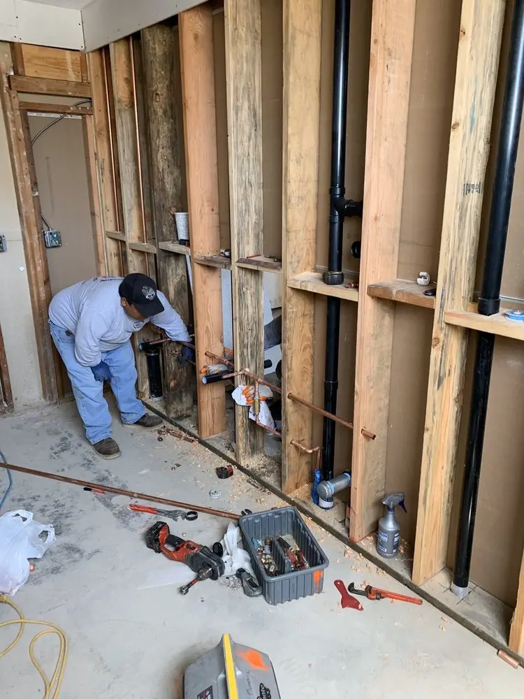 Commercial rough-in plumbing for Water Heater Replacement in Elkton